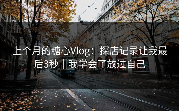 上个月的糖心Vlog：探店记录让我最后3秒｜我学会了放过自己